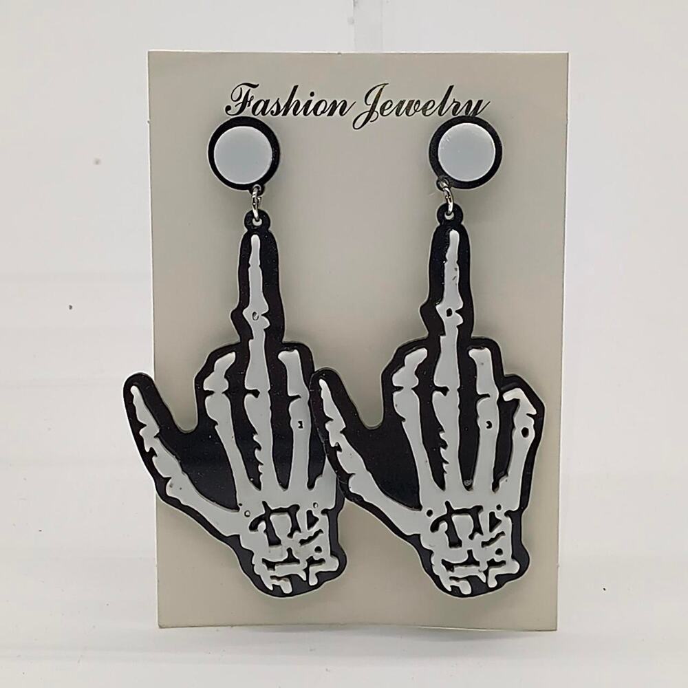 Black white skeleton hand
